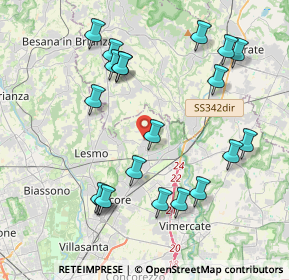 Mappa Via Giuseppe Verdi, 20865 Usmate Velate MB, Italia (4.2935)