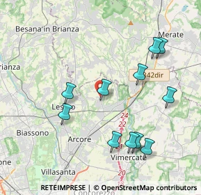 Mappa Via Giuseppe Verdi, 20865 Usmate Velate MB, Italia (4.08909)