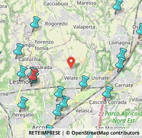 Mappa Via Giuseppe Verdi, 20865 Usmate Velate MB, Italia (3.023)