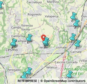 Mappa Via Giuseppe Verdi, 20865 Usmate Velate MB, Italia (2.83)