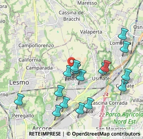 Mappa Via Giuseppe Verdi, 20865 Usmate Velate MB, Italia (2.09688)