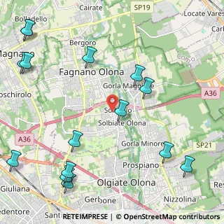 Mappa Via dei Ronchi, 21058 Solbiate Olona VA, Italia (2.964)