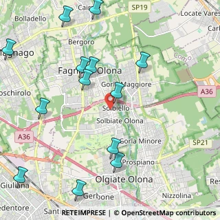 Mappa Via dei Ronchi, 21058 Solbiate Olona VA, Italia (2.61462)