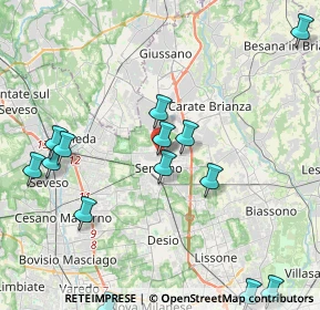 Mappa Via Cesare Cantù, 20831 Seregno MB, Italia (5.52625)