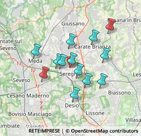 Mappa Via Cesare Cantù, 20831 Seregno MB, Italia (2.85077)