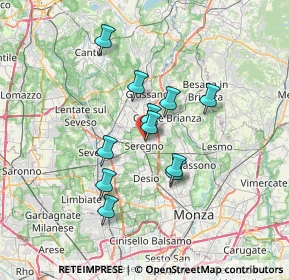 Mappa Via Cesare Cantù, 20831 Seregno MB, Italia (5.48636)