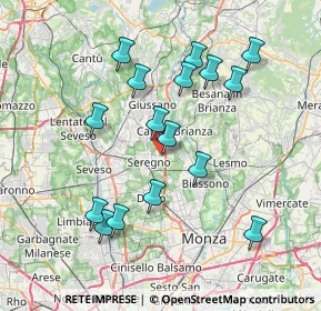 Mappa Via Lario, 20831 Seregno MB, Italia (7.35063)