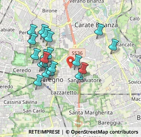 Mappa Via Lario, 20831 Seregno MB, Italia (1.694)