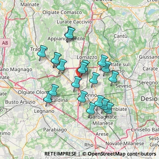 Mappa Via Camillo Benso Di Cavour, 22078 Turate CO, Italia (6.256)
