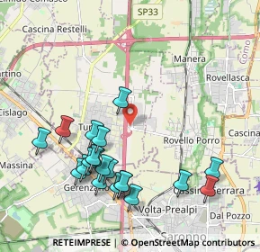 Mappa Via Camillo Benso Di Cavour, 22078 Turate CO, Italia (2.1375)