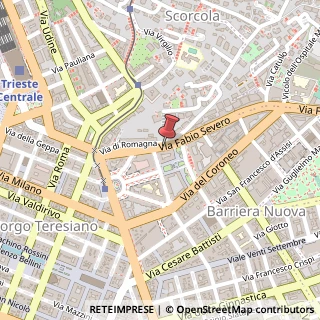 Mappa Via Fabio Severo, 6, 34133 Trieste, Trieste (Friuli-Venezia Giulia)