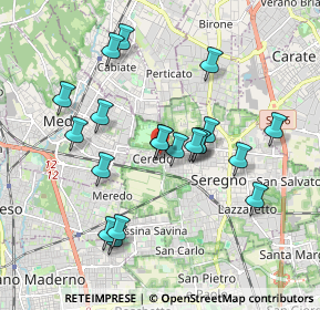 Mappa Via Pablo Picasso, 20831 Seregno MB, Italia (1.7215)