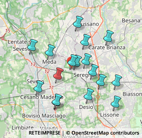 Mappa Via Pablo Picasso, 20831 Seregno MB, Italia (3.47882)