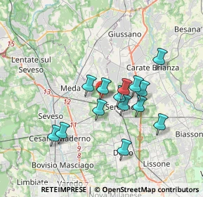 Mappa Via Pablo Picasso, 20831 Seregno MB, Italia (2.93357)