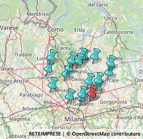 Mappa Via Pietro Maroncelli, 20821 Meda MB, Italia (10.775)