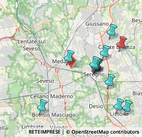 Mappa Via Pietro Maroncelli, 20821 Meda MB, Italia (4.06846)