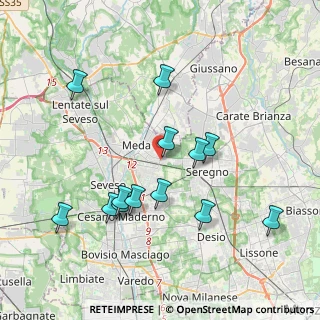 Mappa Via Pietro Maroncelli, 20821 Meda MB, Italia (3.84846)