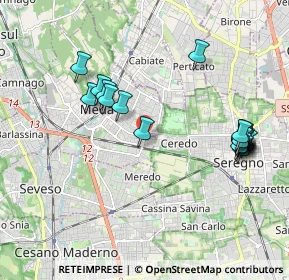 Mappa Via Pietro Maroncelli, 20821 Meda MB, Italia (2.103)