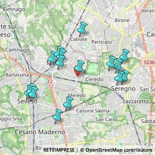 Mappa Via Pietro Maroncelli, 20821 Meda MB, Italia (2.0475)
