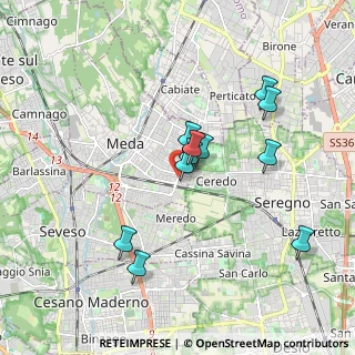 Mappa Via Pietro Maroncelli, 20821 Meda MB, Italia (1.59636)
