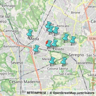 Mappa Via Pietro Maroncelli, 20821 Meda MB, Italia (1.37091)