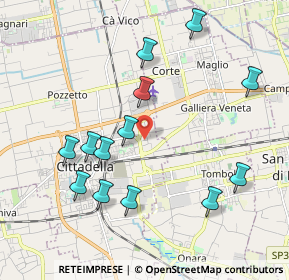 Mappa Via delle Signore, 35013 Cittadella PD, Italia (2.08308)