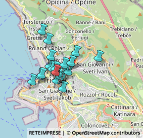 Mappa Via Pietro Kandler, 34126 Trieste TS, Italia (1.2715)