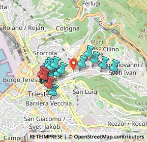 Mappa Via Pietro Kandler, 34126 Trieste TS, Italia (0.7265)