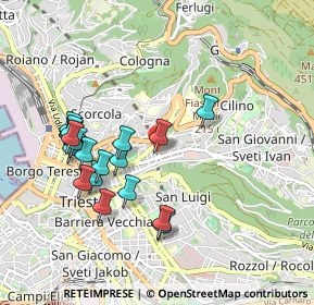 Mappa Via Pietro Kandler, 34126 Trieste TS, Italia (0.9345)