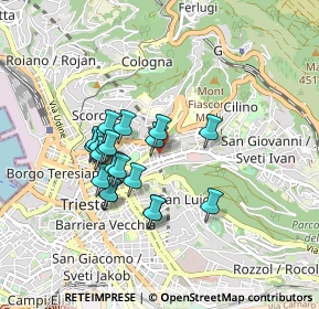 Mappa Via Pietro Kandler, 34126 Trieste TS, Italia (0.7165)