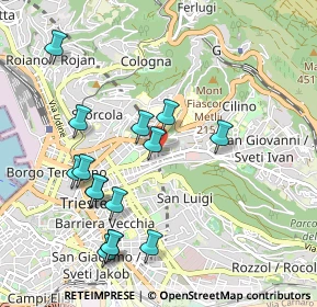 Mappa 34126 Trieste TS, Italia (1.02867)