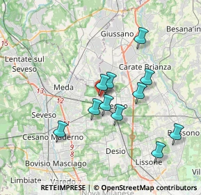Mappa Corso Giacomo Matteotti, 20831 Seregno MB, Italia (3.21273)