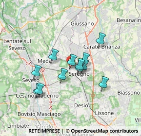 Mappa Corso Giacomo Matteotti, 20831 Seregno MB, Italia (2.62667)