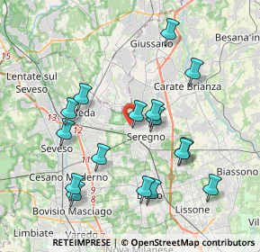 Mappa Corso Giacomo Matteotti, 20831 Seregno MB, Italia (3.88375)