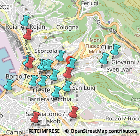 Mappa Via Luigi Ricci, 34126 Trieste TS, Italia (1.042)