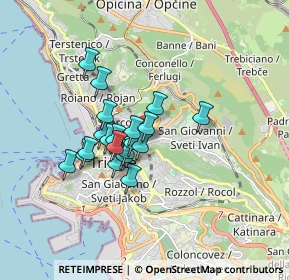 Mappa Via Luigi Ricci, 34126 Trieste TS, Italia (1.2225)