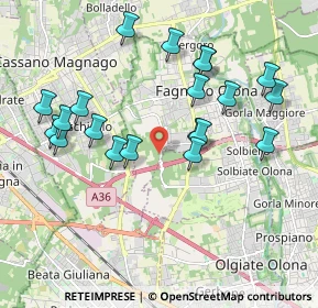 Mappa Fagnano Olona, 21054 Fagnano Olona VA, Italia (1.981)