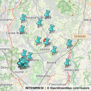 Mappa Via Lega Lombarda, 20855 Lesmo MB, Italia (4.8065)