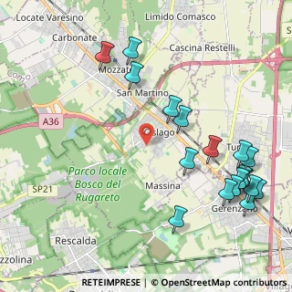 Mappa Via Ferrari C., 21040 Cislago VA, Italia (2.545)