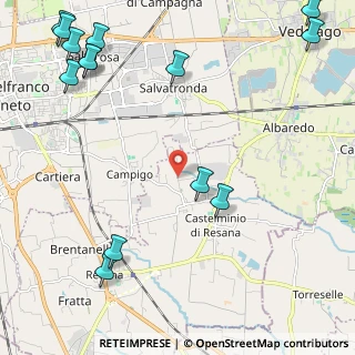 Mappa Via Cavalli, 31023 Resana TV, Italia (3.225)