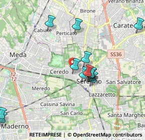 Mappa Via Cardinale Minoretti, 20831 Seregno MB, Italia (2.34625)