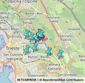 Mappa Via Marcello Dudovich, 34128 Trieste TS, Italia (1.06167)