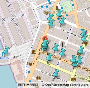 Mappa Corso Camillo Benso Conte di Cavour, 34132 Trieste TS, Italia (0.1465)