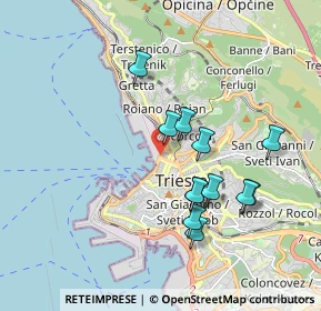 Mappa Corso Camillo Benso Conte di Cavour, 34132 Trieste TS, Italia (1.67417)