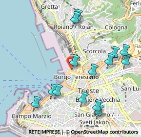 Mappa Corso Camillo Benso Conte di Cavour, 34132 Trieste TS, Italia (1.11857)
