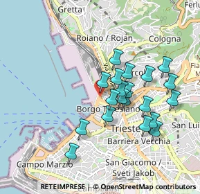 Mappa Corso Camillo Benso Conte di Cavour, 34132 Trieste TS, Italia (0.7895)