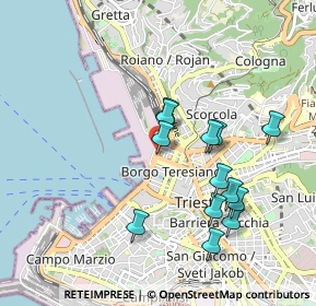 Mappa Corso Camillo Benso Conte di Cavour, 34132 Trieste TS, Italia (0.95143)