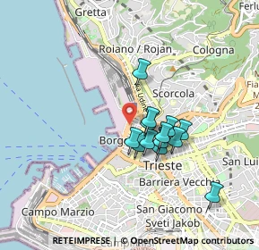Mappa Corso Camillo Benso Conte di Cavour, 34132 Trieste TS, Italia (0.64692)