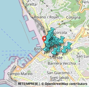 Mappa Corso Camillo Benso Conte di Cavour, 34132 Trieste TS, Italia (0.4515)