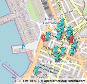 Mappa Corso Camillo Benso Conte di Cavour, 34132 Trieste TS, Italia (0.2465)